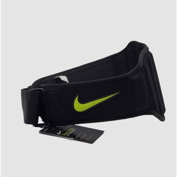 Nike Structured Weight Lifting Belt Size Large Black/ Volt NWT - Picture 7 of 10
